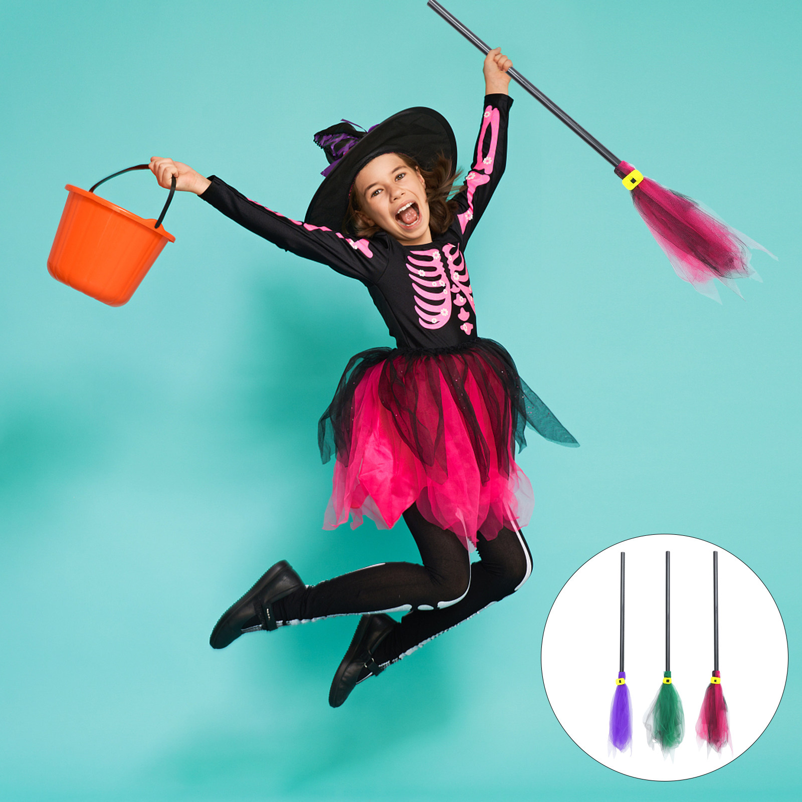 Easy Cosplay Prop - Accessoires de balai de sorcière d'Halloween